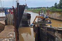 На Городецком гидроузле на Волге обрушился оголовок камеры шлюзов