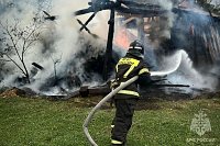 В Заволжске сгорел садовый домик