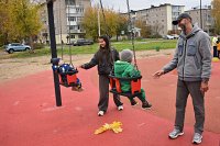 В Кинешме в сквере на улице Гагарина построена современная детская площадка