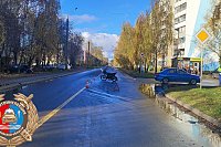 На улице Щорса водитель на «Киа Рио» сбил мотоциклиста