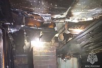 В Заволжске загорелась баня