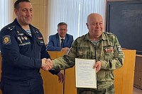 Виталий Дроздов, подполковник 98 дивизии ВДВ пообщался с членами Совета ветеранов в Кинешме