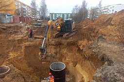 В Кинешме продолжается реконструкция канализационного коллектора по улице Желябова