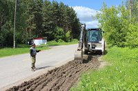 На улице Спортивной началось строительство 3-километрового тротуара