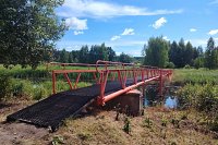 Завершен ремонт пешеходного моста в Грудчихе