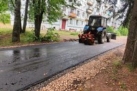 В посёлке Лесное г.Наволоки ремонтируют дорогу