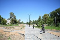 В Кинешме продолжается благоустройство сквера на улице Гагарина