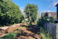 В 3-м Трудовом переулке обустраивают новый тротуар