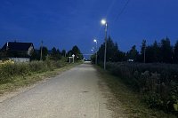 В Луговом завершено устройство уличного освещения на улице Школьной