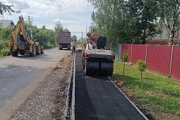 В Кинешме продолжается ремонт тротуаров