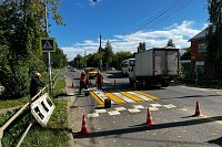 В Кинешме в преддверии 1 сентября обновляют разметку на пешеходных переходах