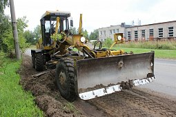 В Кинешме ведется профилирование обочин дорог