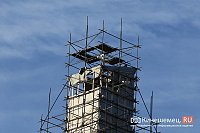 В Кинешме реставраторы снимают строительные леса с колокольни Троицко-Успенского собора