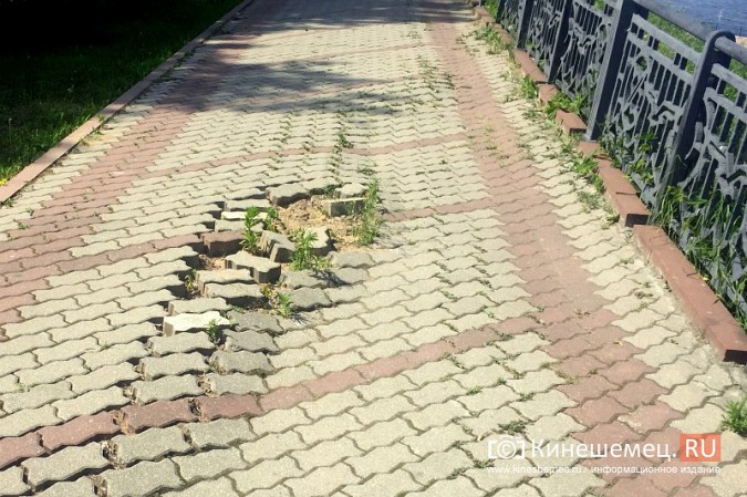 В Кинешме на Волжском бульваре снова разрушается плиточное покрытие фото 5