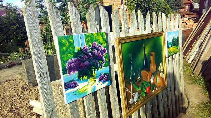 Наволокский художник организовал выставку у себя во дворе фото 8