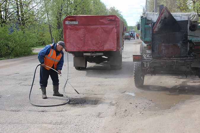 В Кинешме начали ремонтировать дороги, на которые ранее нанесли разметку фото 4