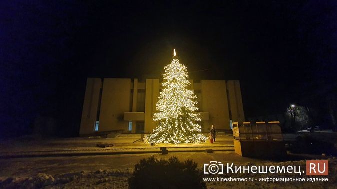 В Кинешме на театральной площади зажгли огни первой новогодней елки фото 4