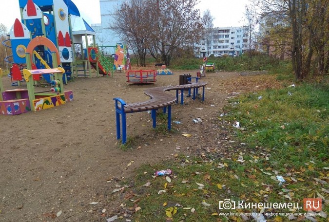 На детской площадке на ул. М.Василевского скопились горы мусора фото 2