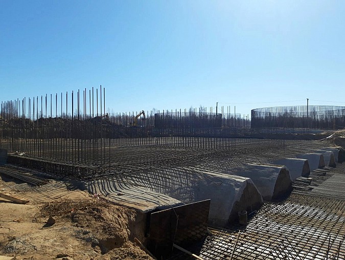 На новых очистных в Кинешме заливают фундаменты резервуаров - аэротэнков фото 6