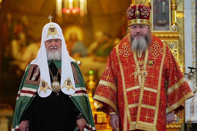 Патриарх Кирилл вручил епископу Кинешемскому и Палехскому Илариону орден Серафима Саровского фото 2