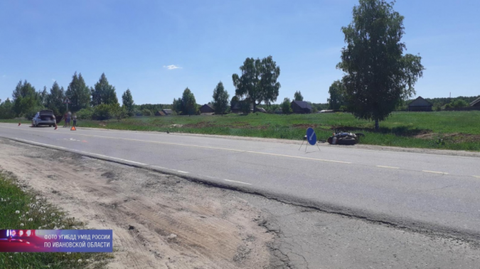 На автодороге «Кинешма-Наволоки» произошло столкновение автомобиля с мотоциклом фото 2