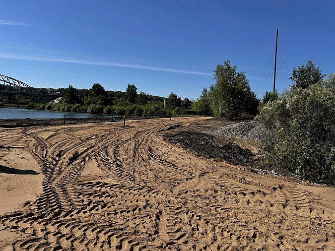 В Кинешме продолжается благоустройство стрелки у Никольского моста фото 5