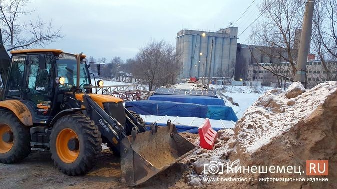 В Кинешме для прогрева бетона при ремонте моста через Казоху используют тепловые пушки фото 7