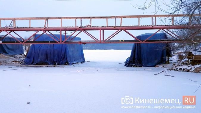 В Кинешме для прогрева бетона при ремонте моста через Казоху используют тепловые пушки фото 4