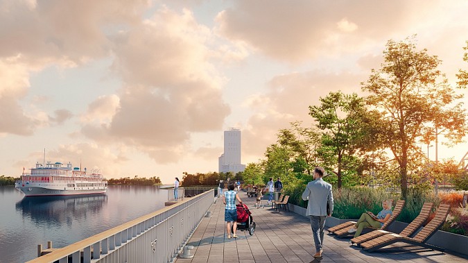 В 2023 году продолжится благоустройство территории стрелки у Никольского моста фото 2