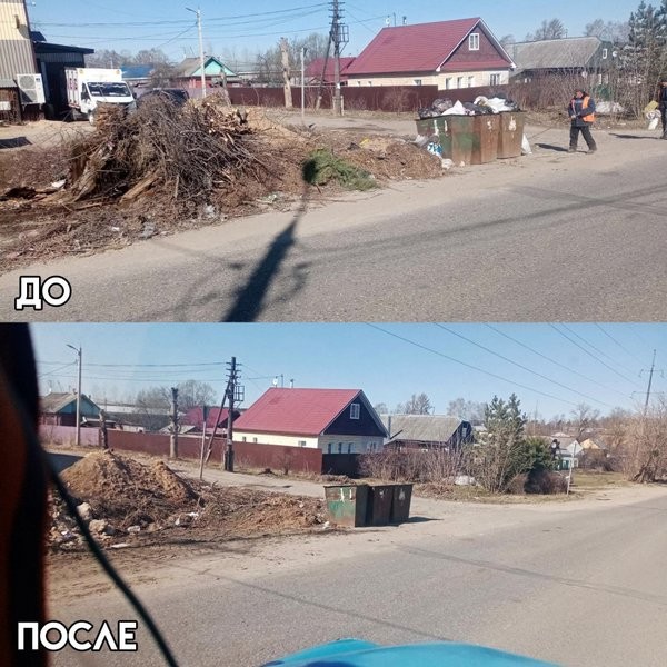 В Кинешме продолжают ликвидировать навалы мусора у контейнерных площадок фото 9