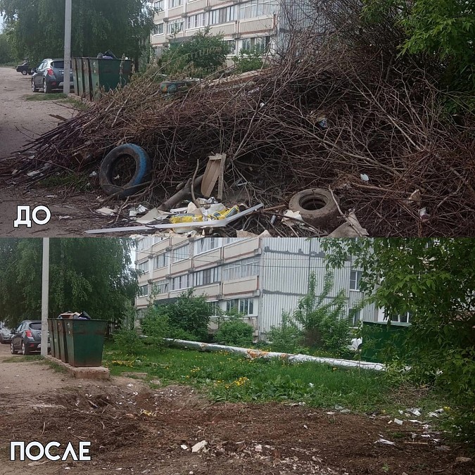 С контейнерных площадок Кинешмы вывезено еще 440 кубометров веток и мусора фото 4