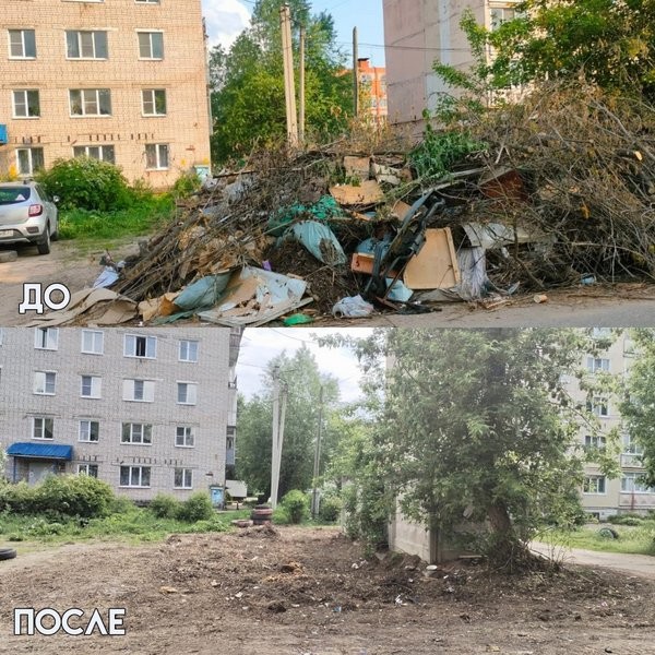 С контейнерных площадок Кинешмы вывезено ещё 533 м³ веток и мусора фото 2