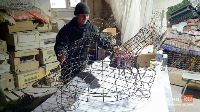 В Кинешме умельцы создают фигуры животных из стальной проволоки фото 5