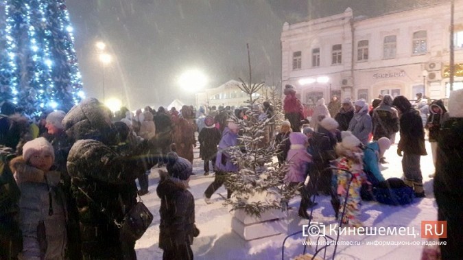 Снегопад не помешал зажечь огни на главной новогодней ёлке Кинешмы фото 8