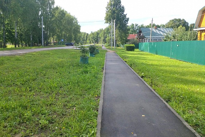 В селе Решма завершено устройство пешеходного тротуара вдоль центральной улицы Ленина фото 3