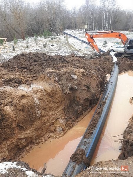 В Озерках продолжается прокладка канализационного коллектора к новым очистным фото 4