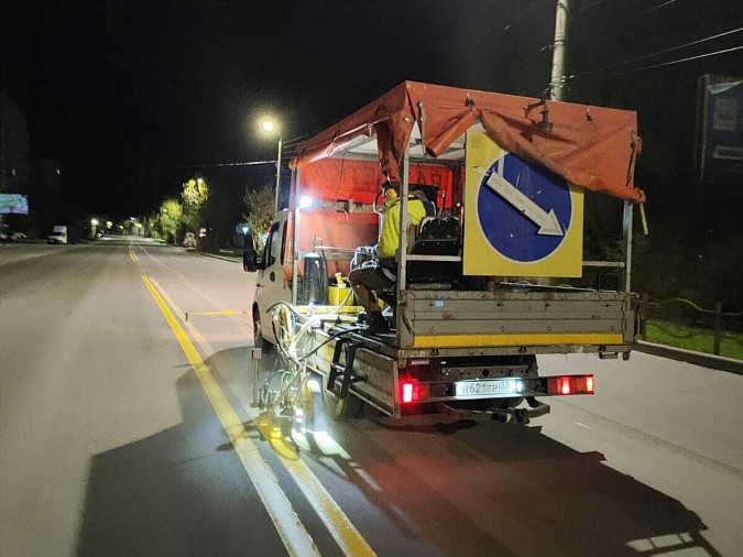 В Кинешме приступили к нанесению горизонтальной дорожной разметки фото 2