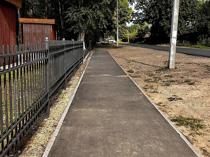 В Наволоках завершен ремонт тротуара вдоль парка «Комсомольский» фото 3