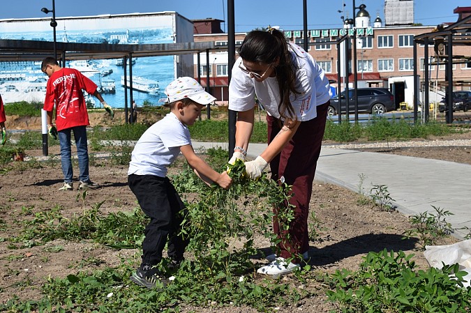Волонтеры помогли в озеленении территории стрелки у Никольского моста фото 3
