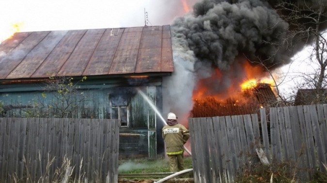 Пожар в частном доме в Юже