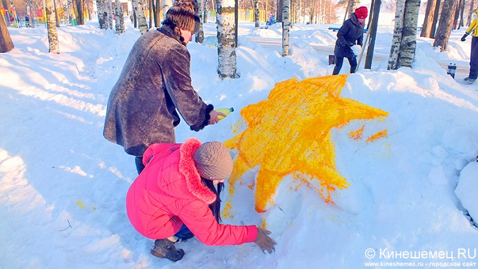 В Кинешме вылепили снежное сердце фото 5